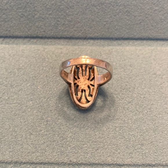 Vintage silver ring with zircons - Picture 4 of 8